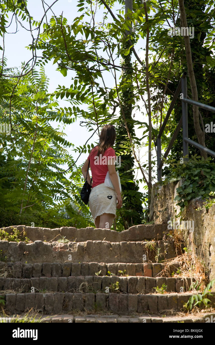 Passi per il Convento dei Cappuccini di Monterosso al Mar, Liguria, Italia. Foto Stock