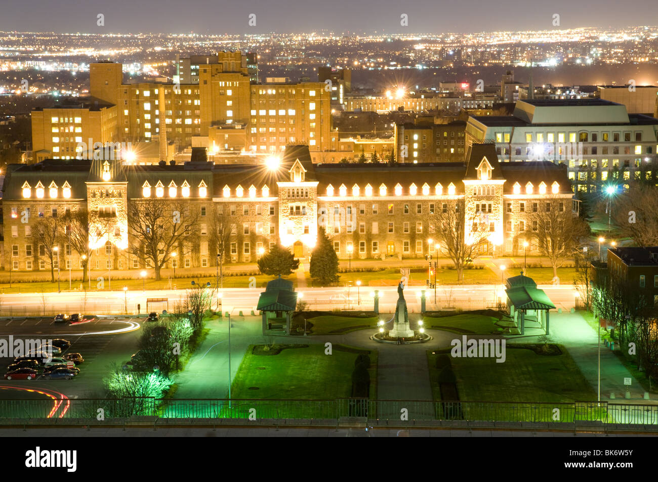 Tempo di notte in scena a Montreal, Canada Foto Stock