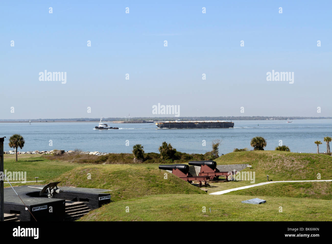 Fort Moultrie, Sullivan's Island, SC, STATI UNITI D'AMERICA Foto Stock