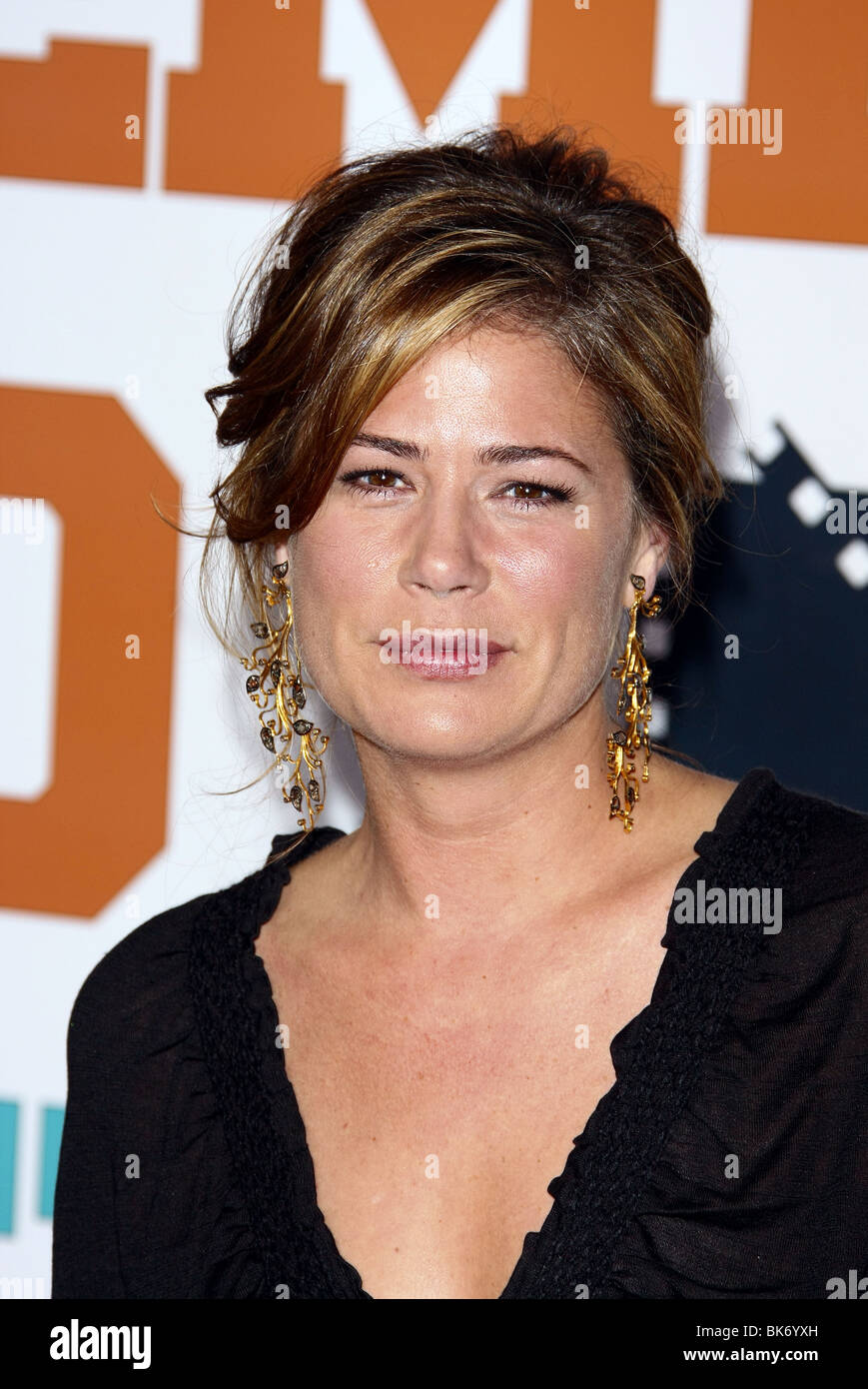 MAURA TIERNEY SEMI-PRO PREMIERE DEL FILM WESTWOOD LOS ANGELES STATI UNITI D'AMERICA 19 Febbraio 2008 Foto Stock
