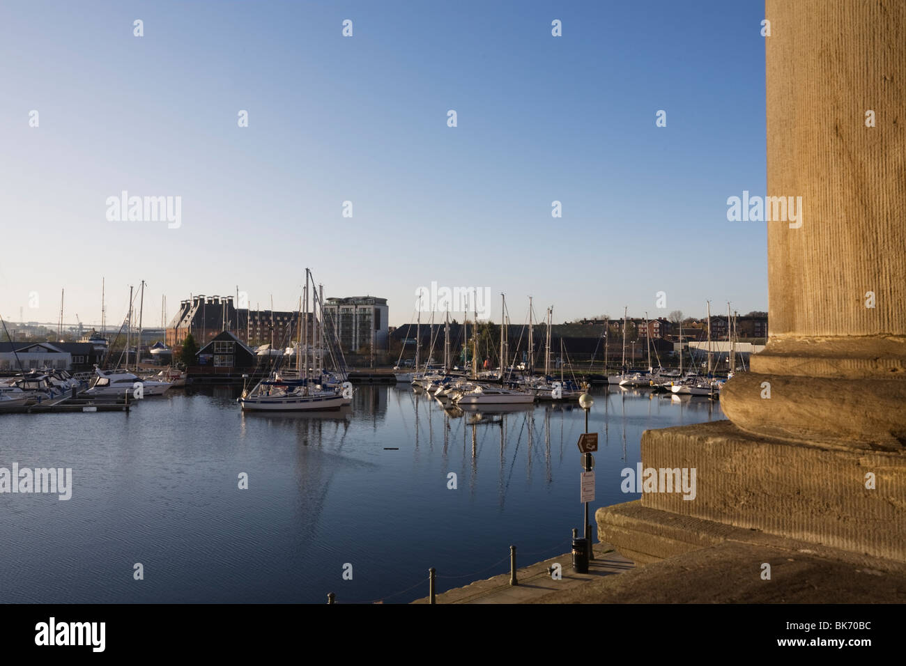 Nettuno Marina dalla Dogana Vecchia, Ipswich, Suffolk Foto Stock