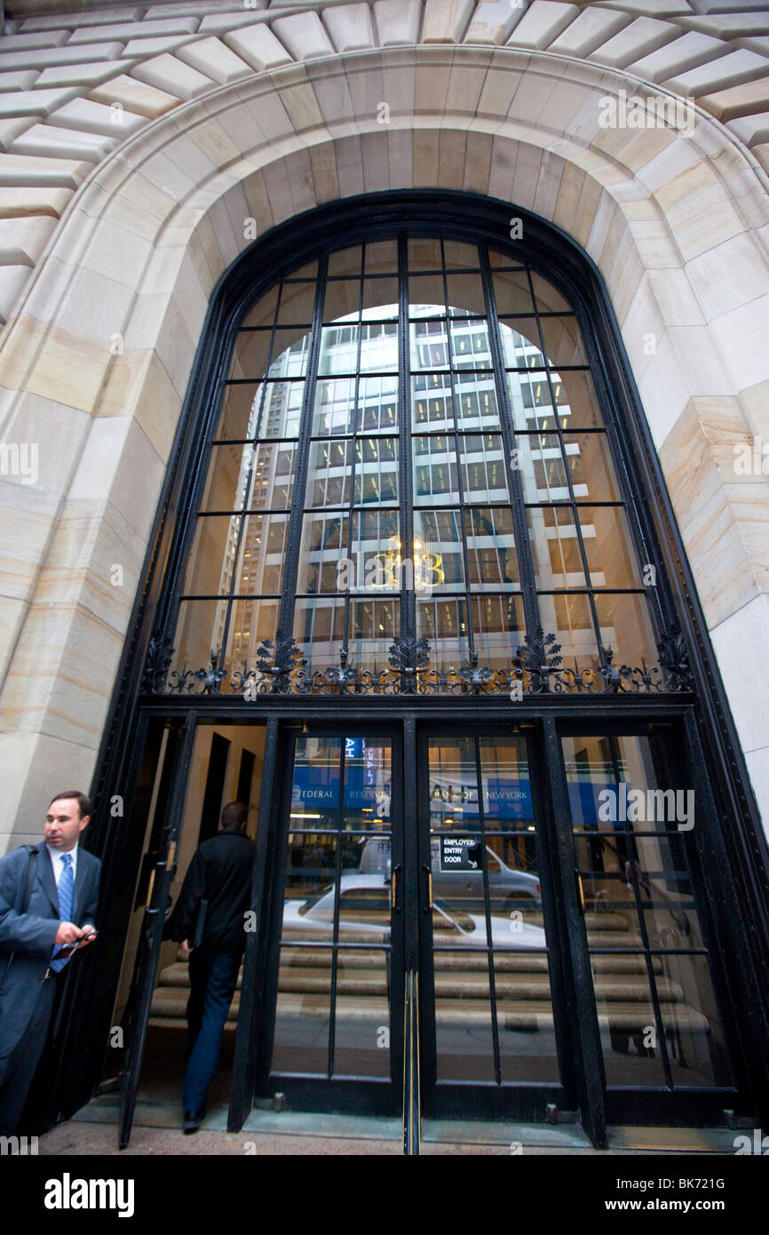Federal Reserve Bank, Manhattan New York City Foto Stock