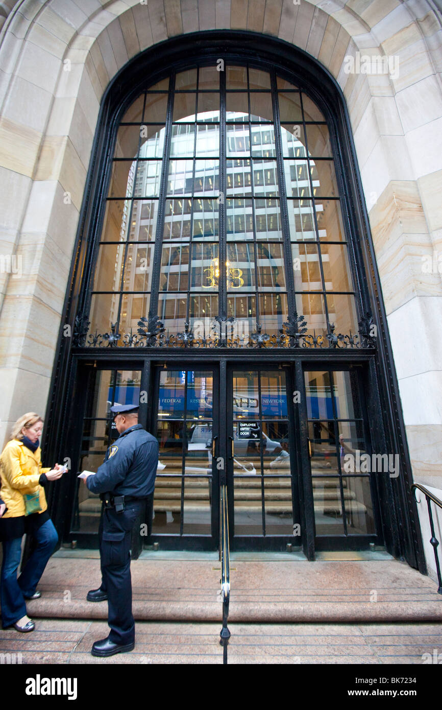 Federal Reserve Bank, Manhattan New York City Foto Stock