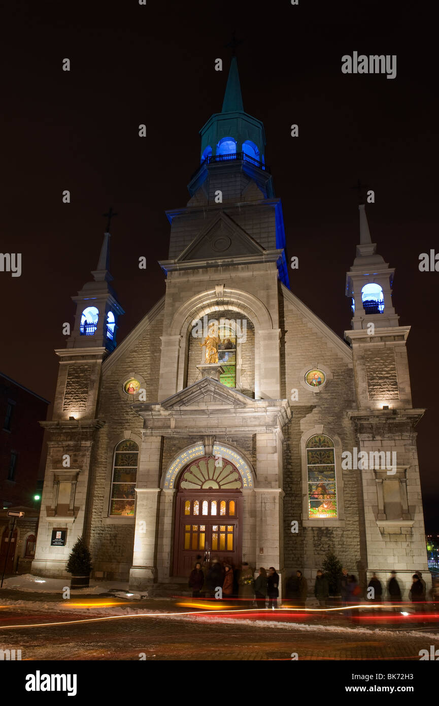 Notre-Dame-de-Bon-Secours cappella, la più antica di Montreal, Quebec, Canada. Foto Stock