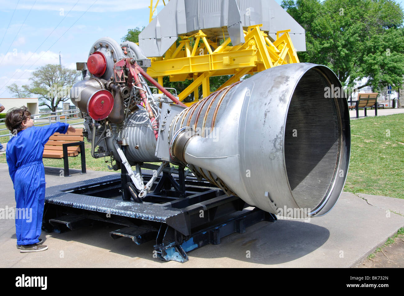 La NASA a razzo, Houston, Texas, Stati Uniti d'America Foto Stock