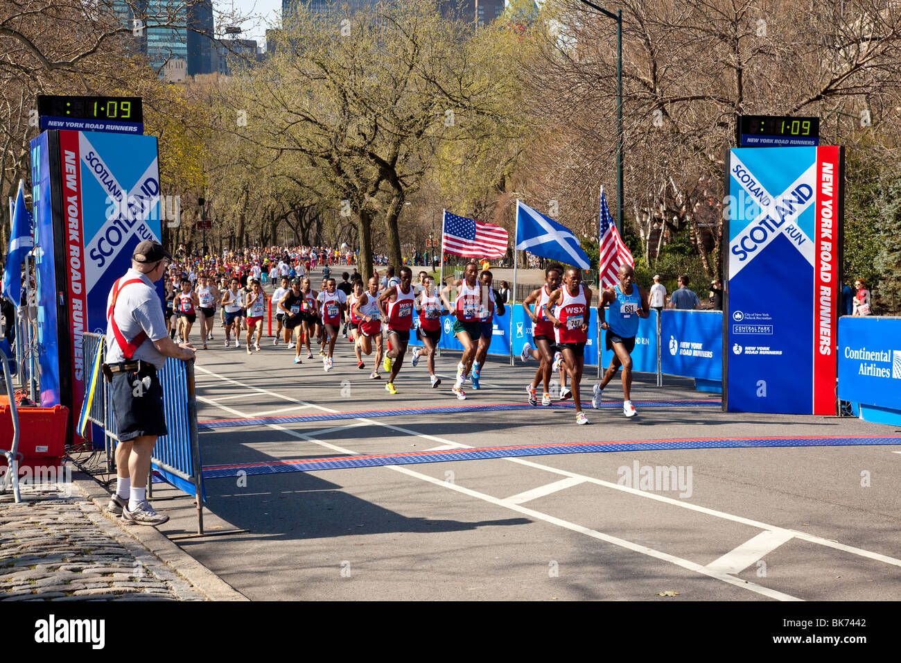 Scozia 10k gara di Central Park di New York City Foto Stock