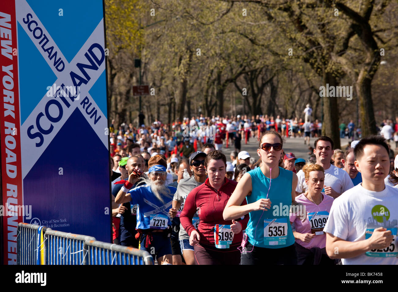 Scozia 10k gara di Central Park di New York City Foto Stock