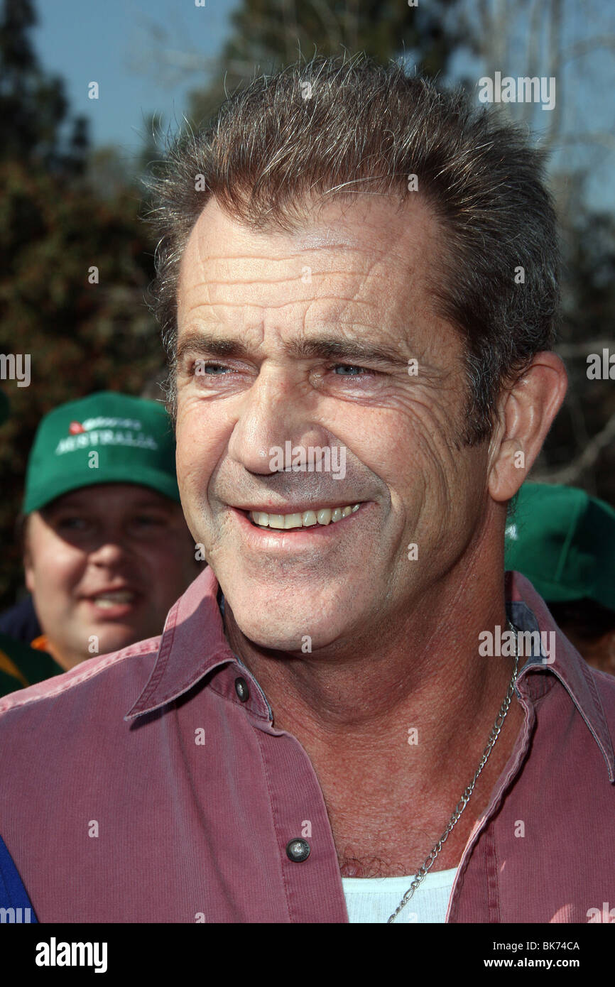 MEL GIBSON GDAY USA HOLLYWOOD CENERI CRICKET WOODLEY PARK LOS ANGELES CALIFORNIA USA 20 Gennaio 2008 Foto Stock