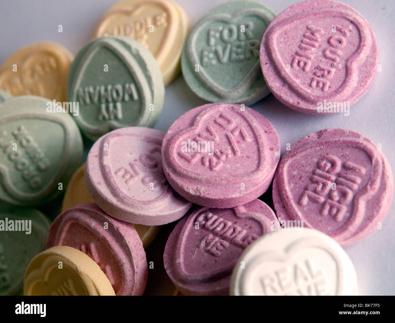 Close up di amore cuore dolci Foto Stock