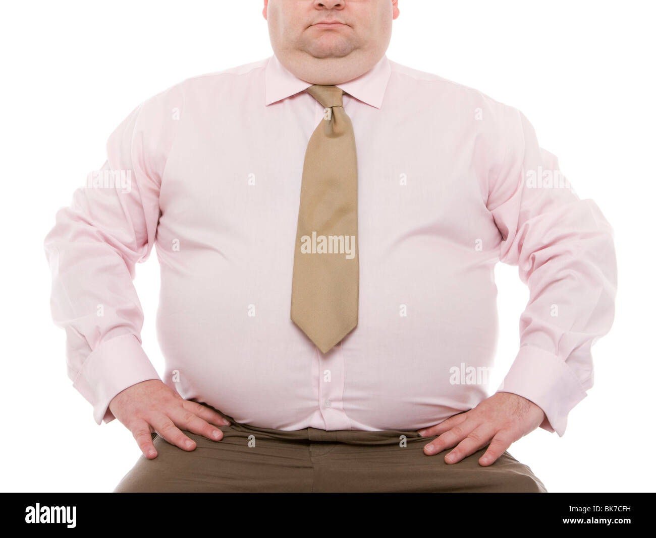 Uomo di peso eccessivo Foto Stock