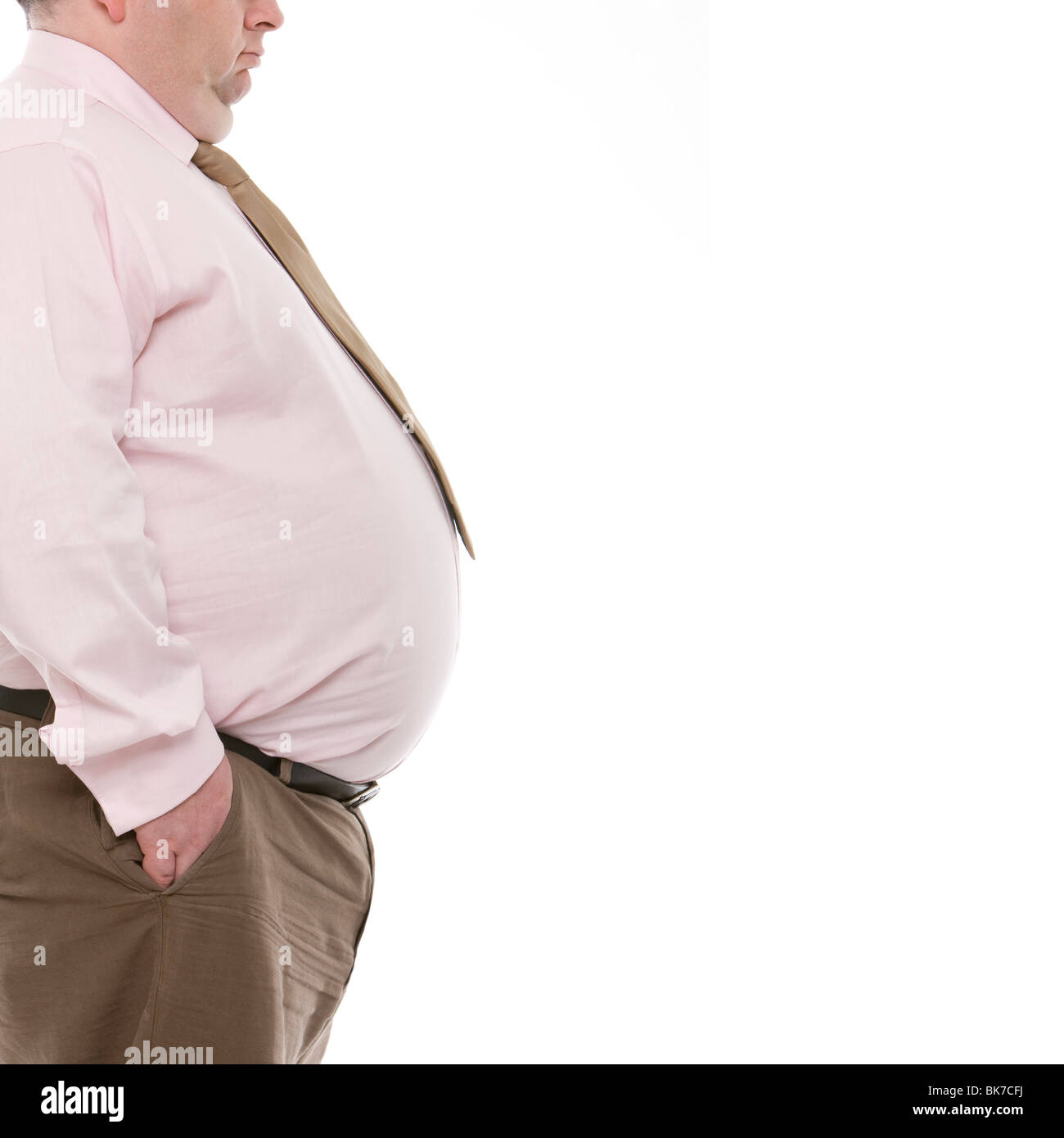 Uomo di peso eccessivo Foto Stock