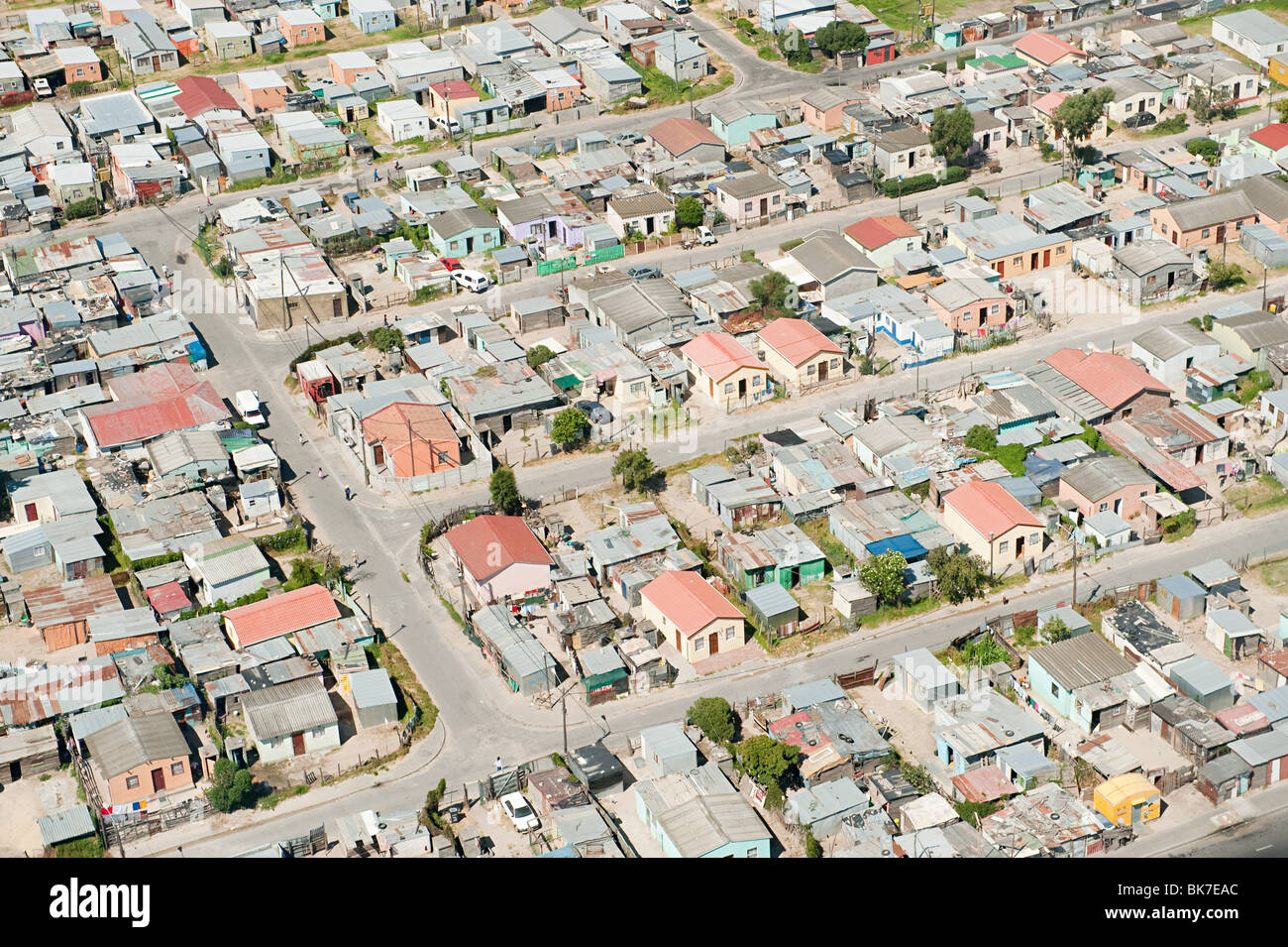 Vista aerea di cape town bidonville Foto Stock