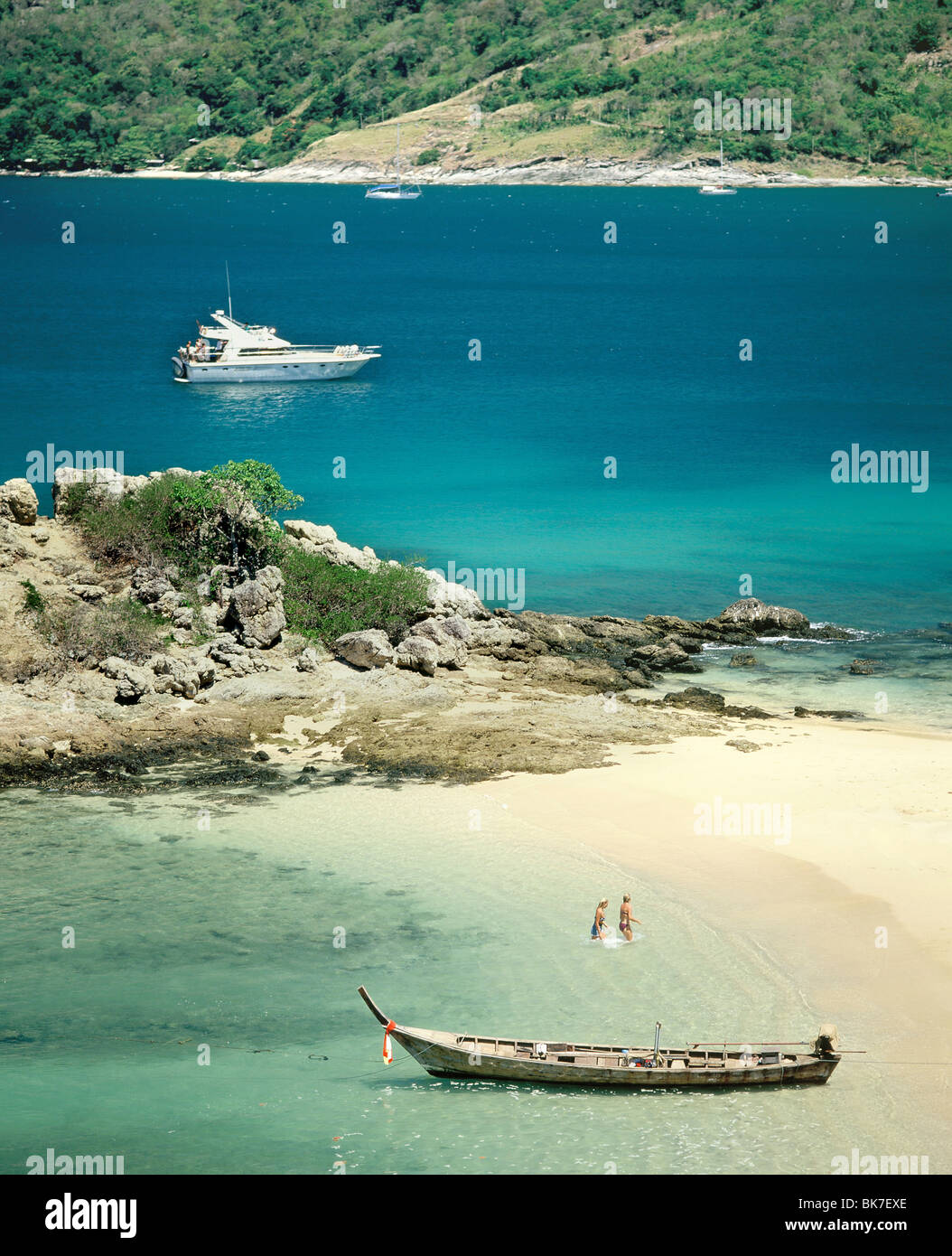 Nai Harn Beach in Phuket, Thailandia, Sud-est asiatico, in Asia Foto Stock