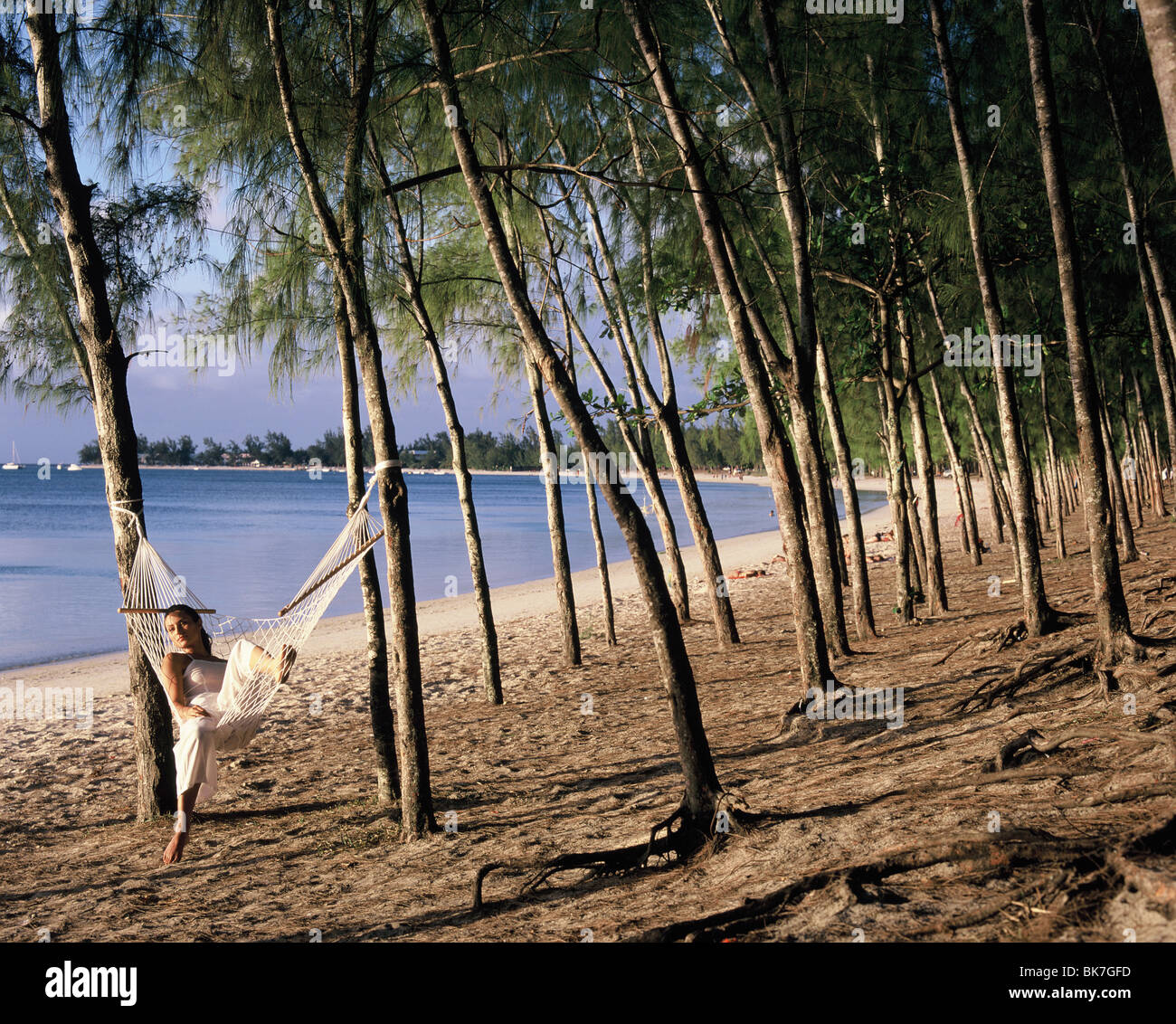 Spiaggia Vicino La Pointe aux Canonniers in Mauritius, Oceano indiano, Africa Foto Stock