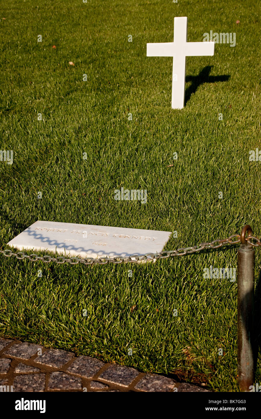 Robert Kennedy recinto presso il Cimitero Nazionale di Arlington vicino a Washington DC, Stati Uniti d'America Foto Stock