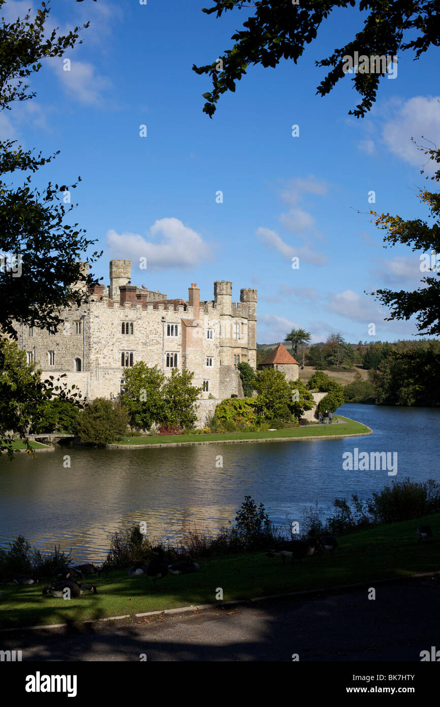 Il Castello di Leeds, Maidstone Kent, England, Regno Unito, Europa Foto Stock