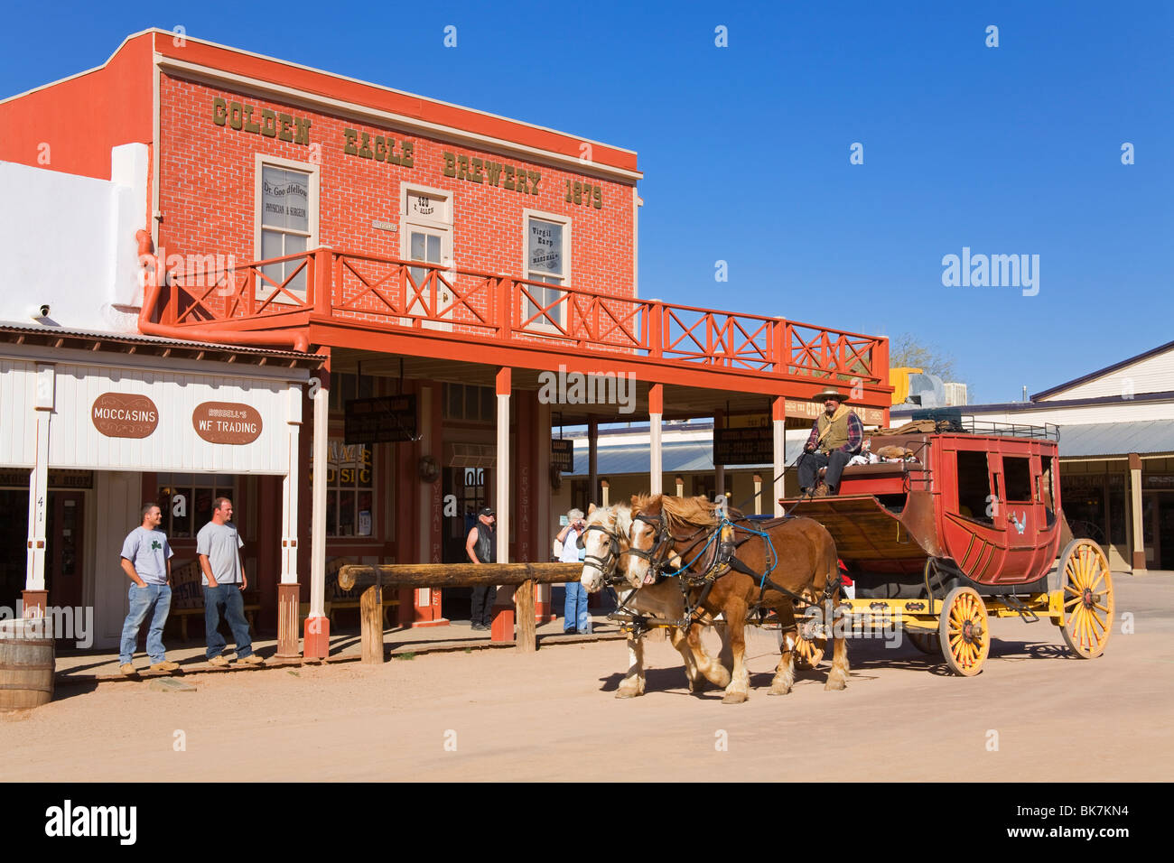 Stagecoach, oggetto contrassegnato per la rimozione definitiva, Cochise County, Arizona, Stati Uniti d'America, America del Nord Foto Stock