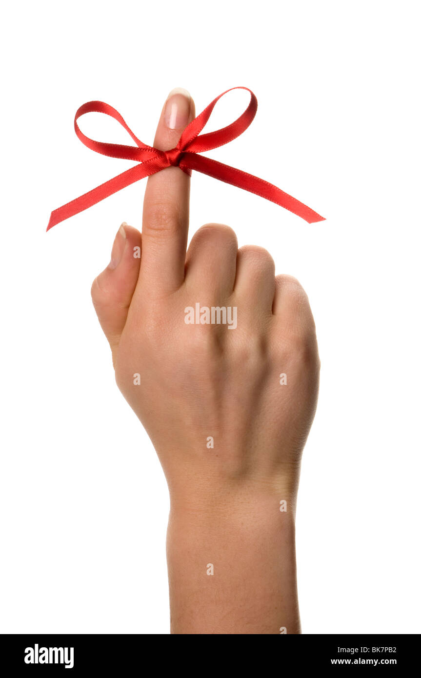 Dito con nastro Foto Stock