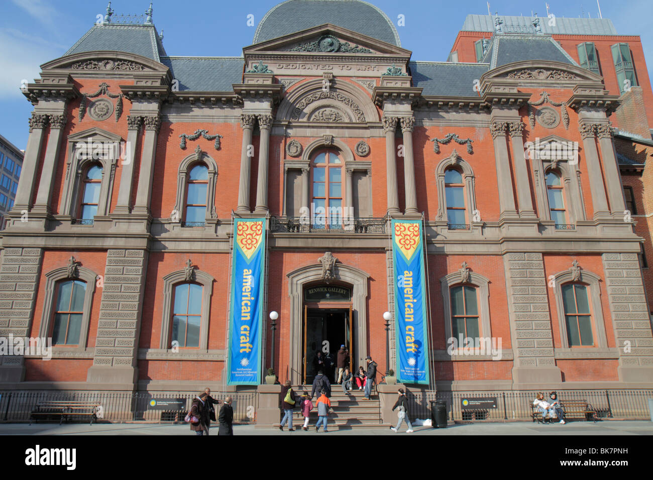 Washington DC, Pennsylvania Avenue, Smithsonian American Art Museum, Renwick Gallery, architettura del secondo Impero, ingresso, facciata, esterno, facciata, ingresso Foto Stock