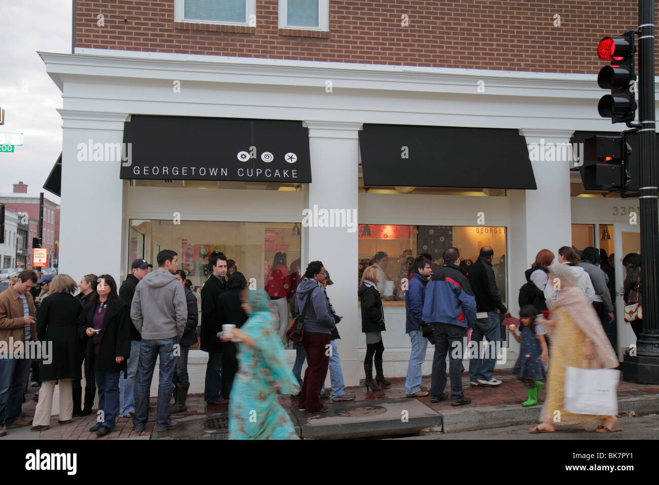 Washington,DC,Nation's Capital,Georgetown,M Street,quartiere storico,college Town,gentrification,shopping shopper shopping shopper negozi market marke Foto Stock