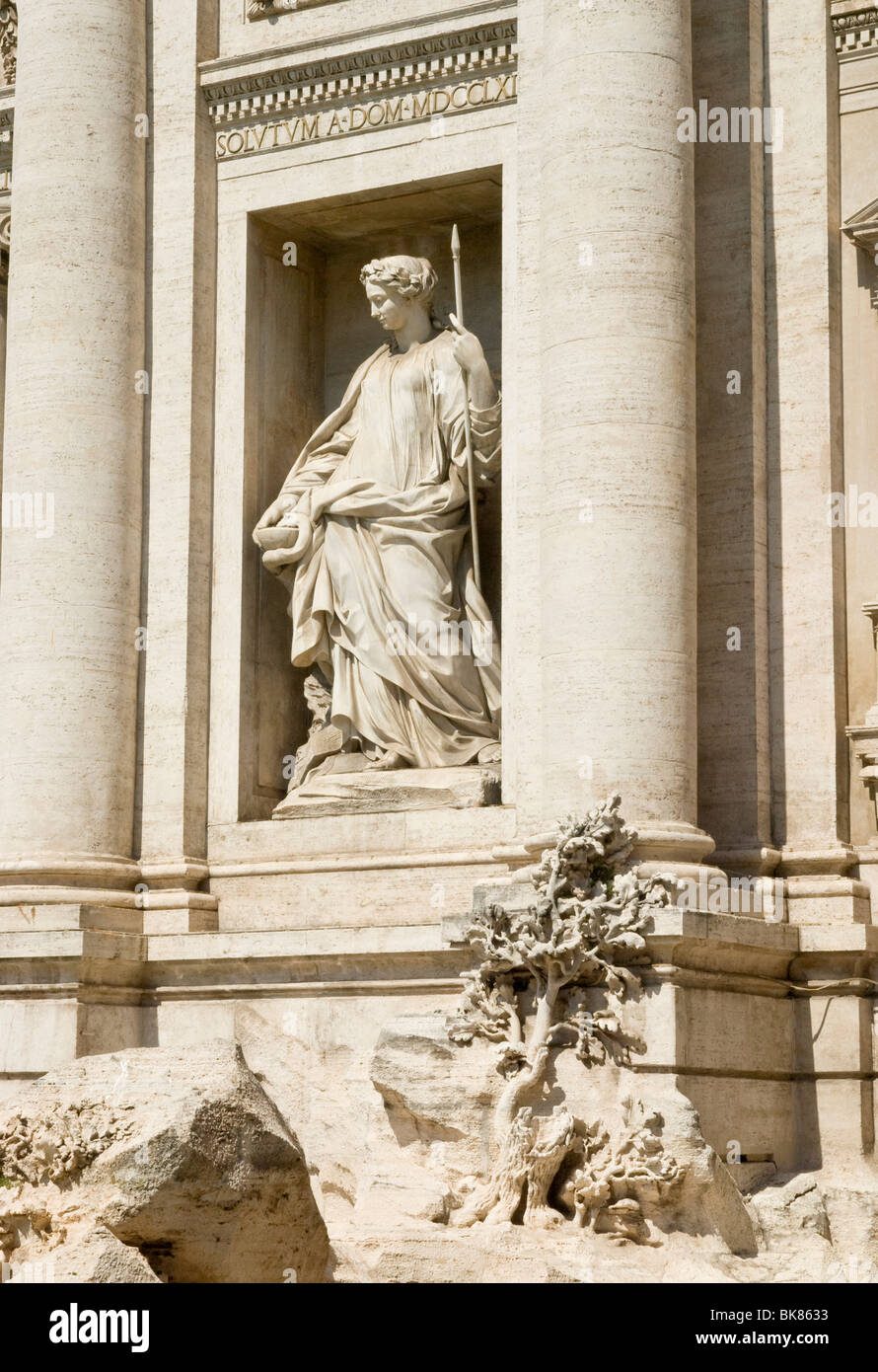 La fontana di Trevi dettaglio Foto Stock