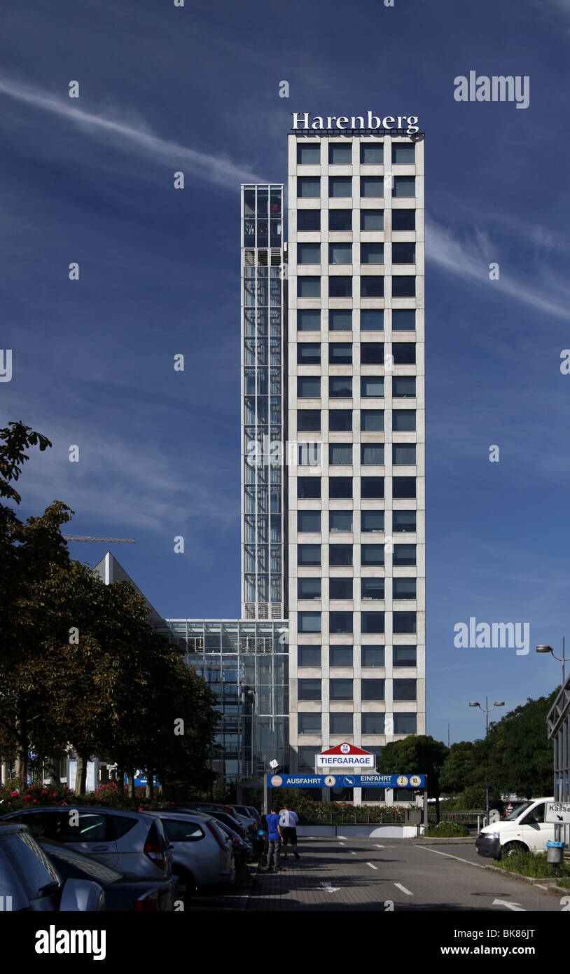 Harenberg City-Center, ufficio edificio alto e convention center, Dortmund, Renania settentrionale-Vestfalia, Germania, Europa Foto Stock