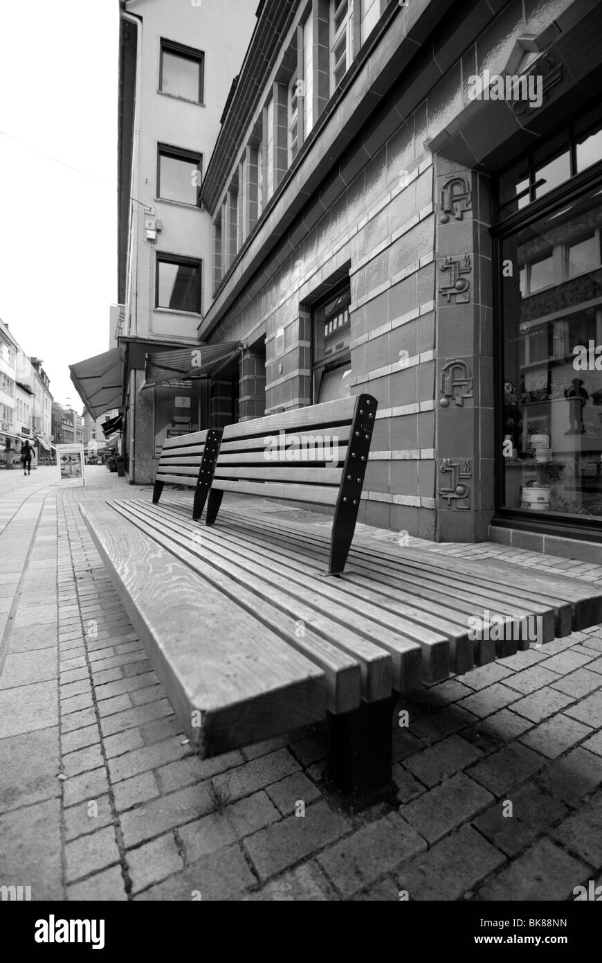 Panca in tedesco Bielefeld City Foto Stock