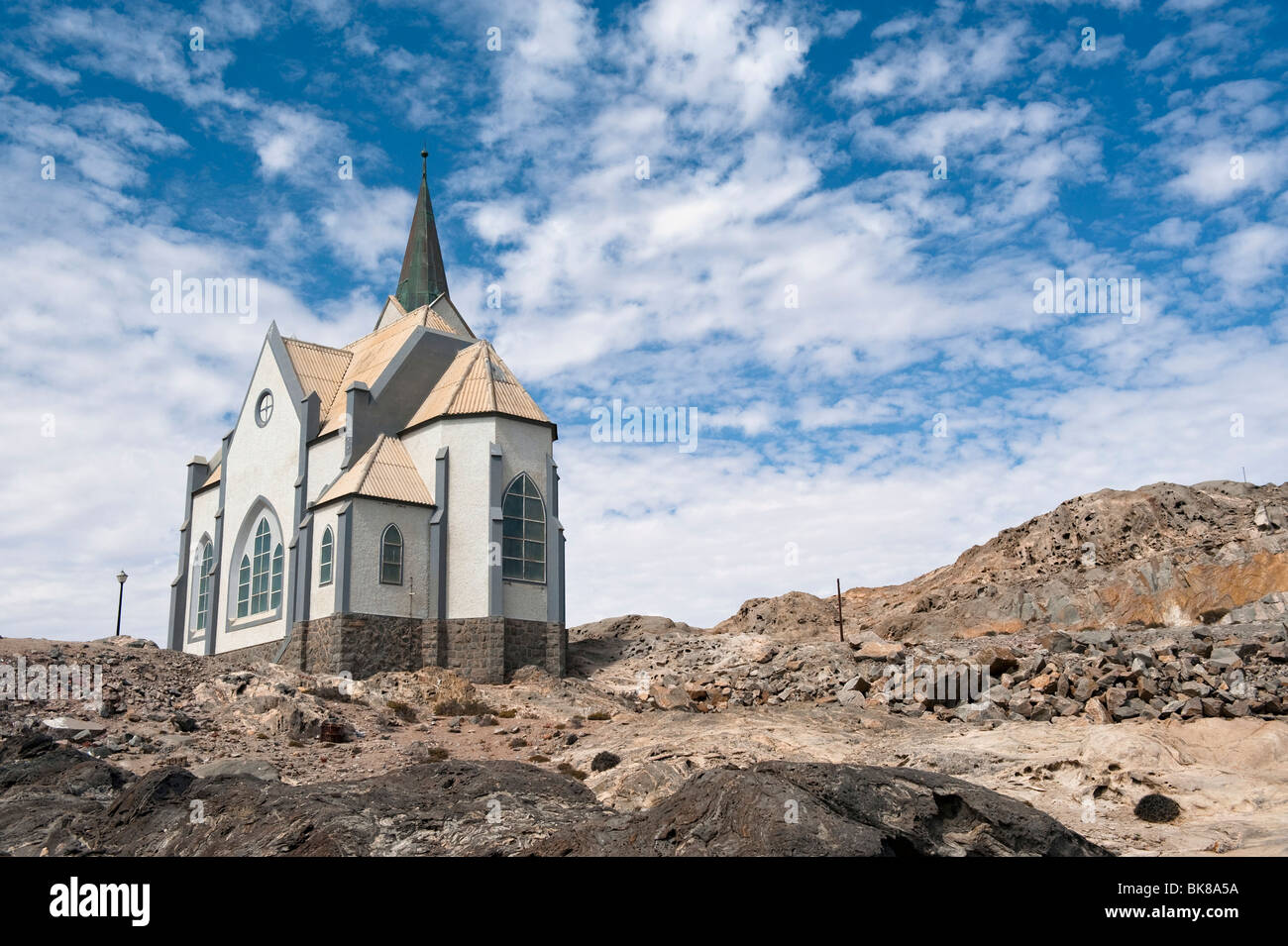 La Felsenkirche in Luderitz, Namibia Foto Stock