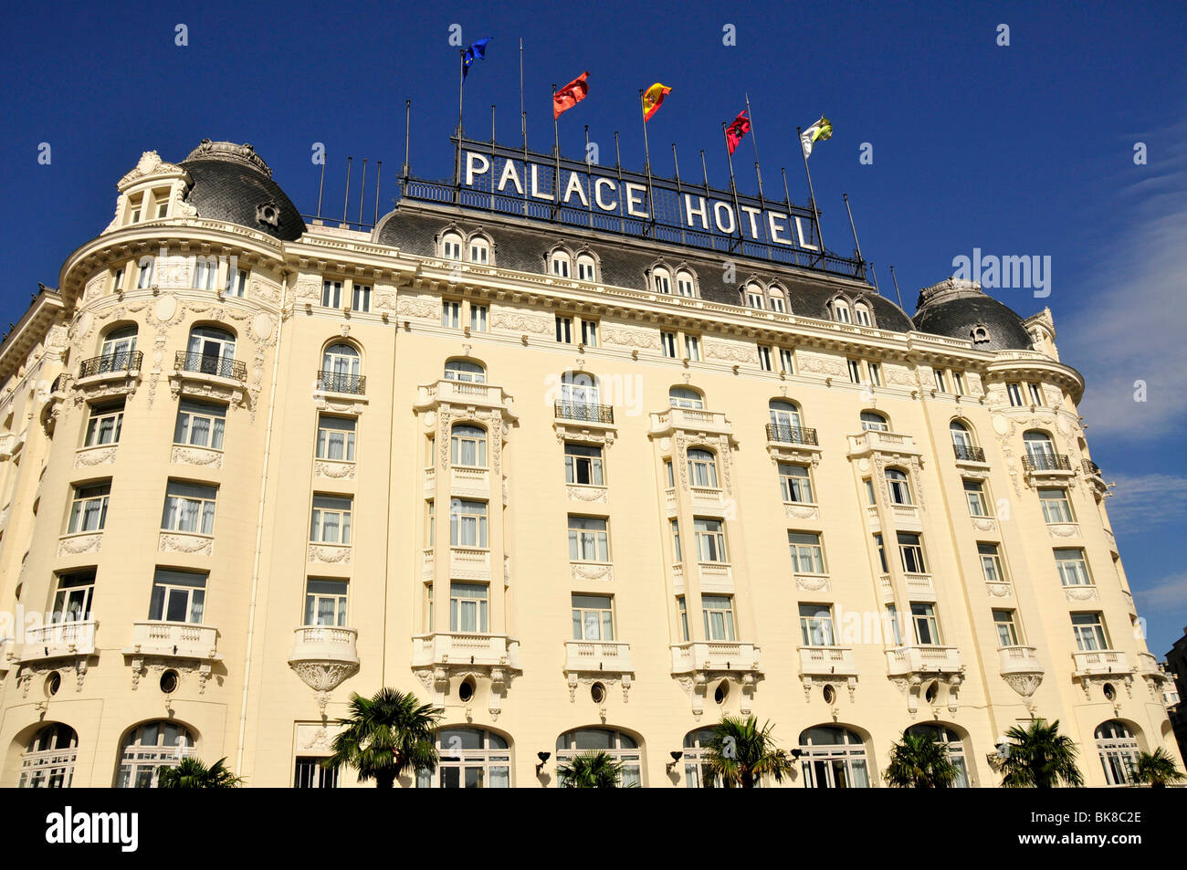 Facciata del Palace Hotel, Madrid, Spagna, Penisola Iberica, Europa Foto Stock