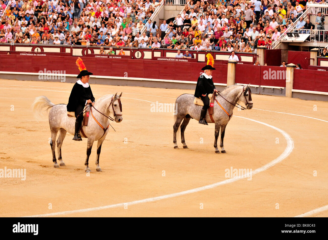Entrata dei toreri, paseíllo, in Arena Las Ventas di Madrid, Spagna, Penisola Iberica, Europa Foto Stock