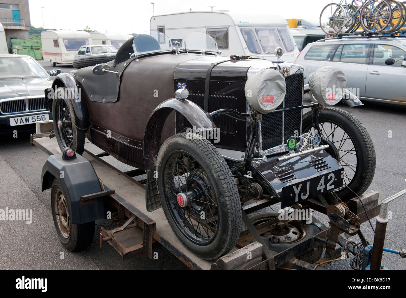 Classic MG auto sportiva molto vecchio Foto Stock