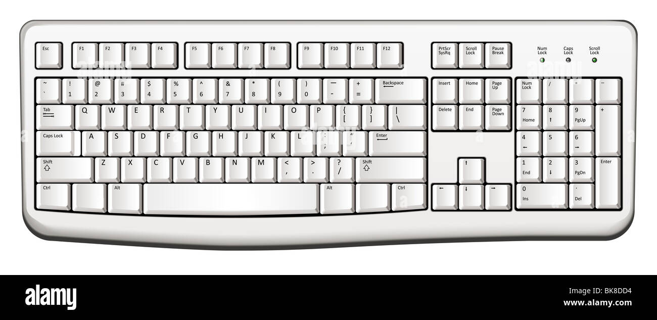 3d la tastiera laptop computer Foto Stock