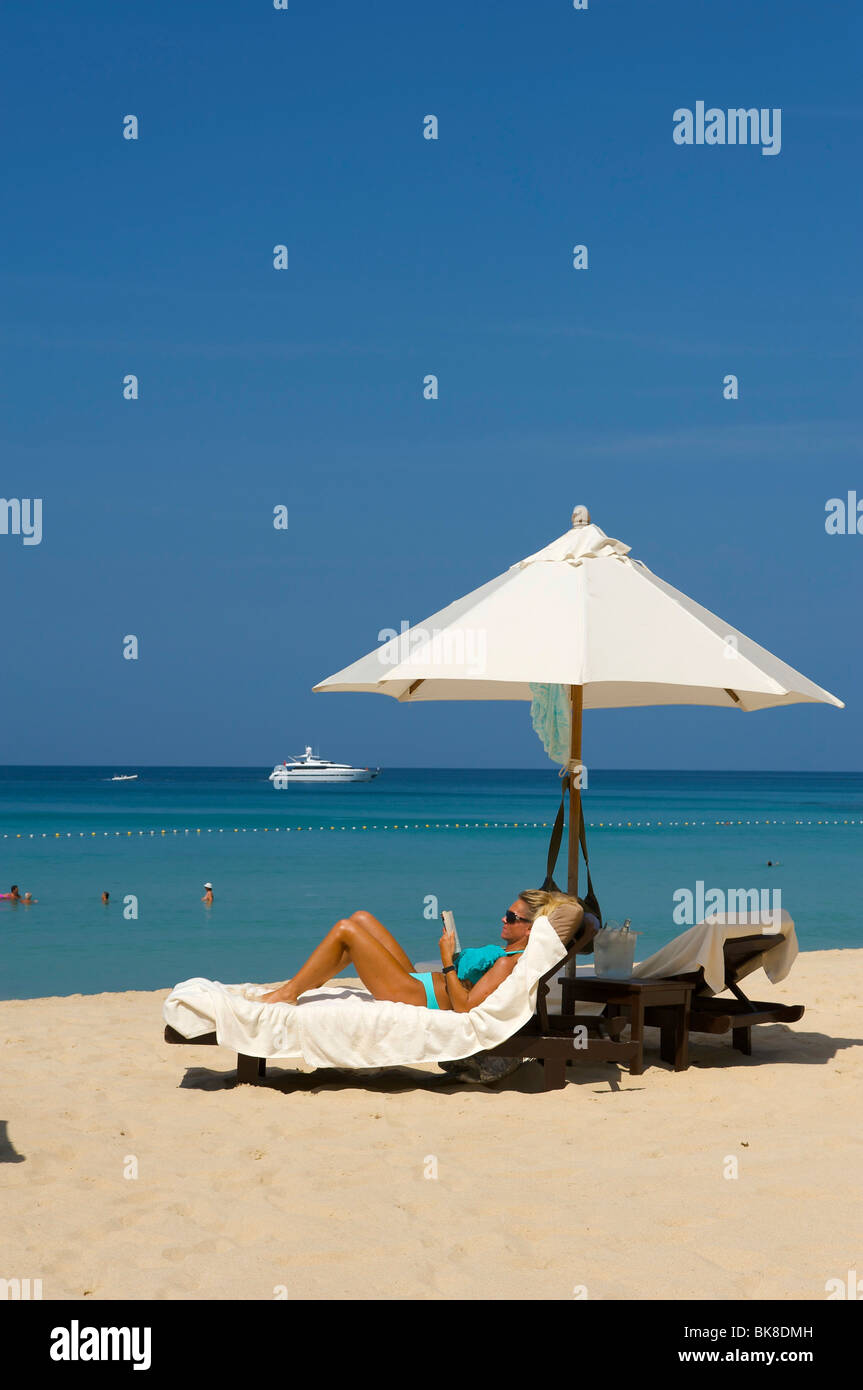 Surin Beach, sull'Isola di Phuket, Thailandia, Asia Foto Stock