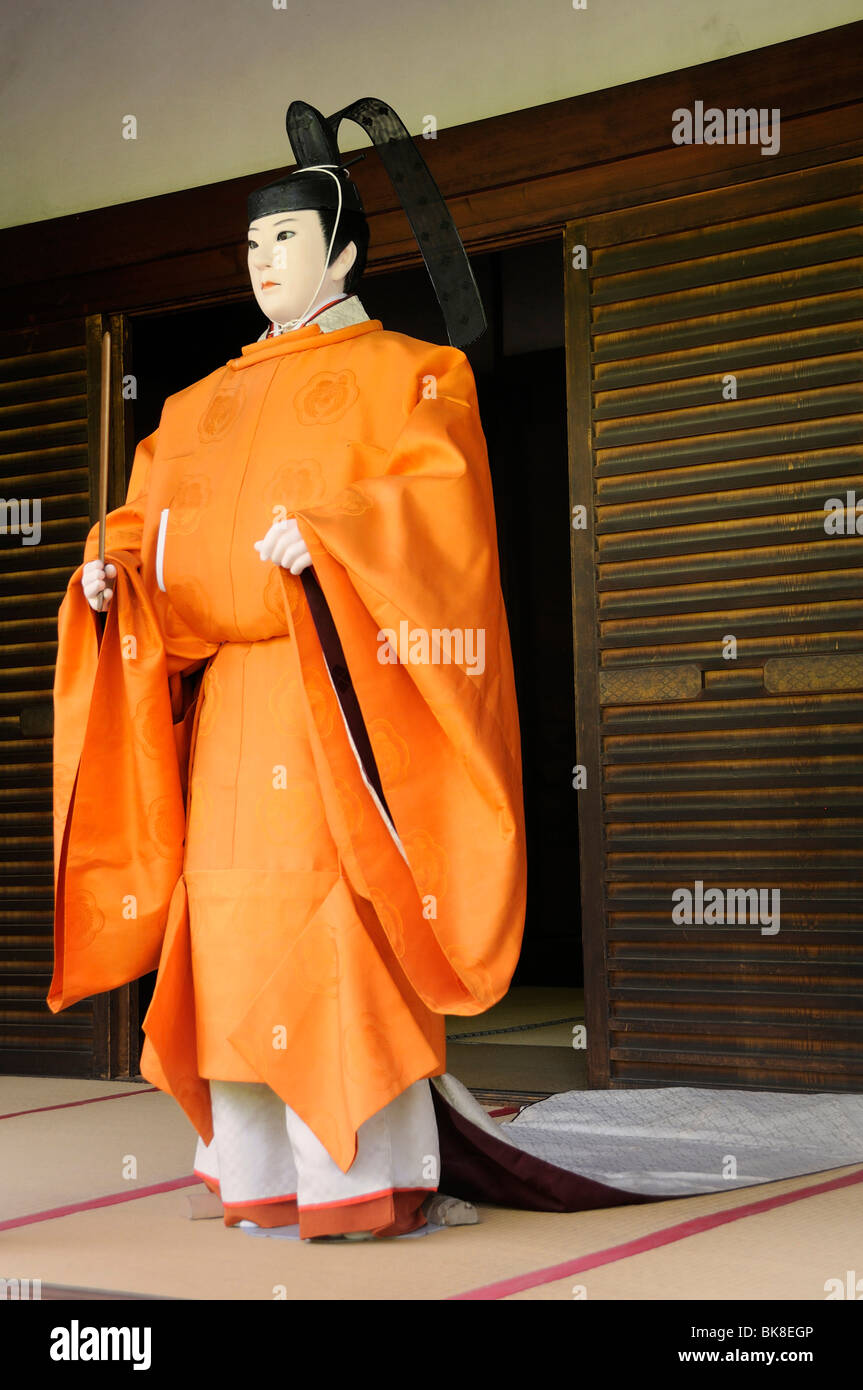 Costume tradizionale dal periodo Haian, apertura del Palazzo Imperiale per il pubblico in generale, Kyoto, Giappone, Asia orientale, Asia Foto Stock