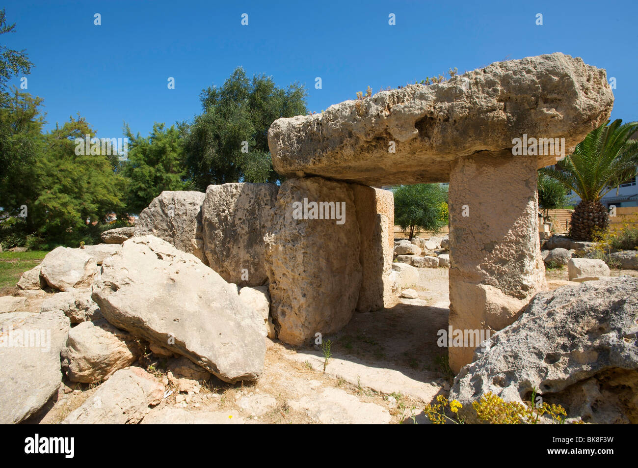 Civiltà Megalitica in St Pauls Bay, Malta, Europa Foto Stock