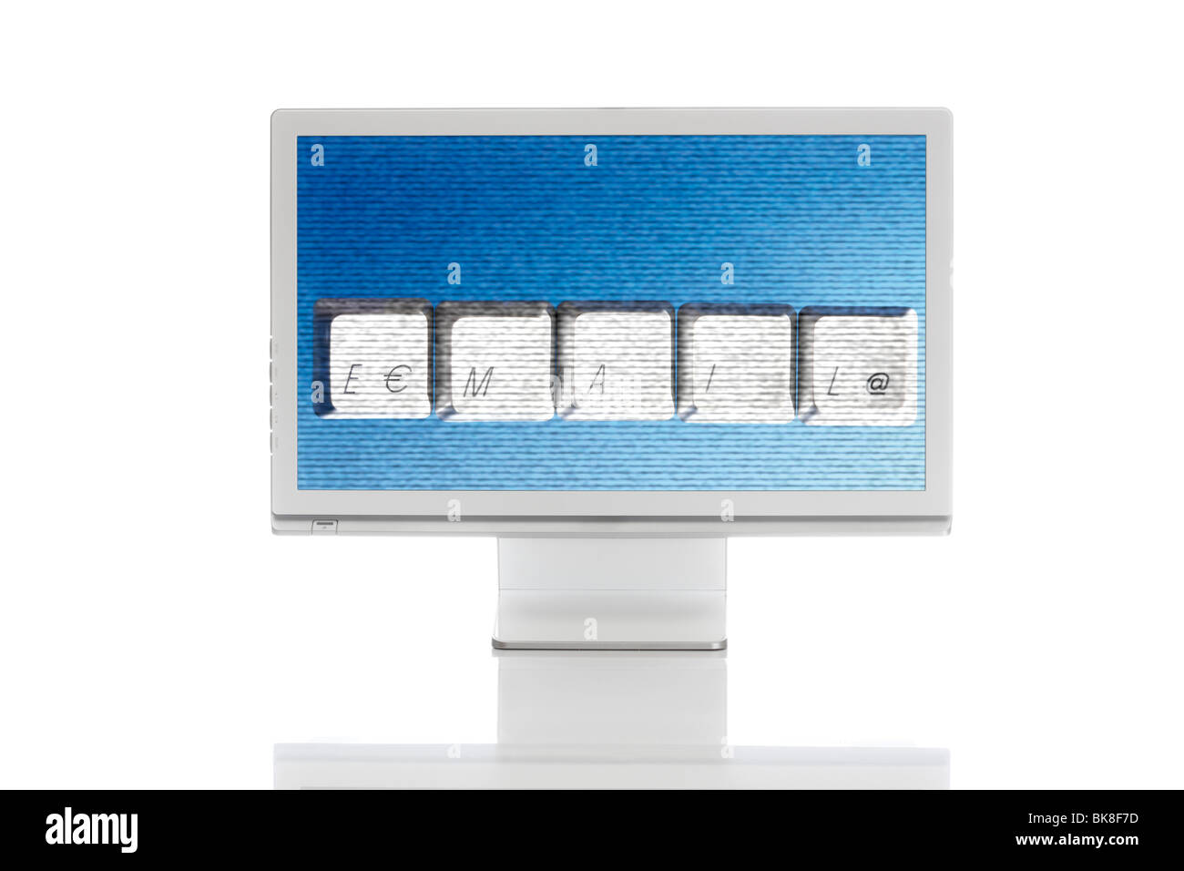Monitor e i pulsanti di e-mail, la composizione Foto Stock