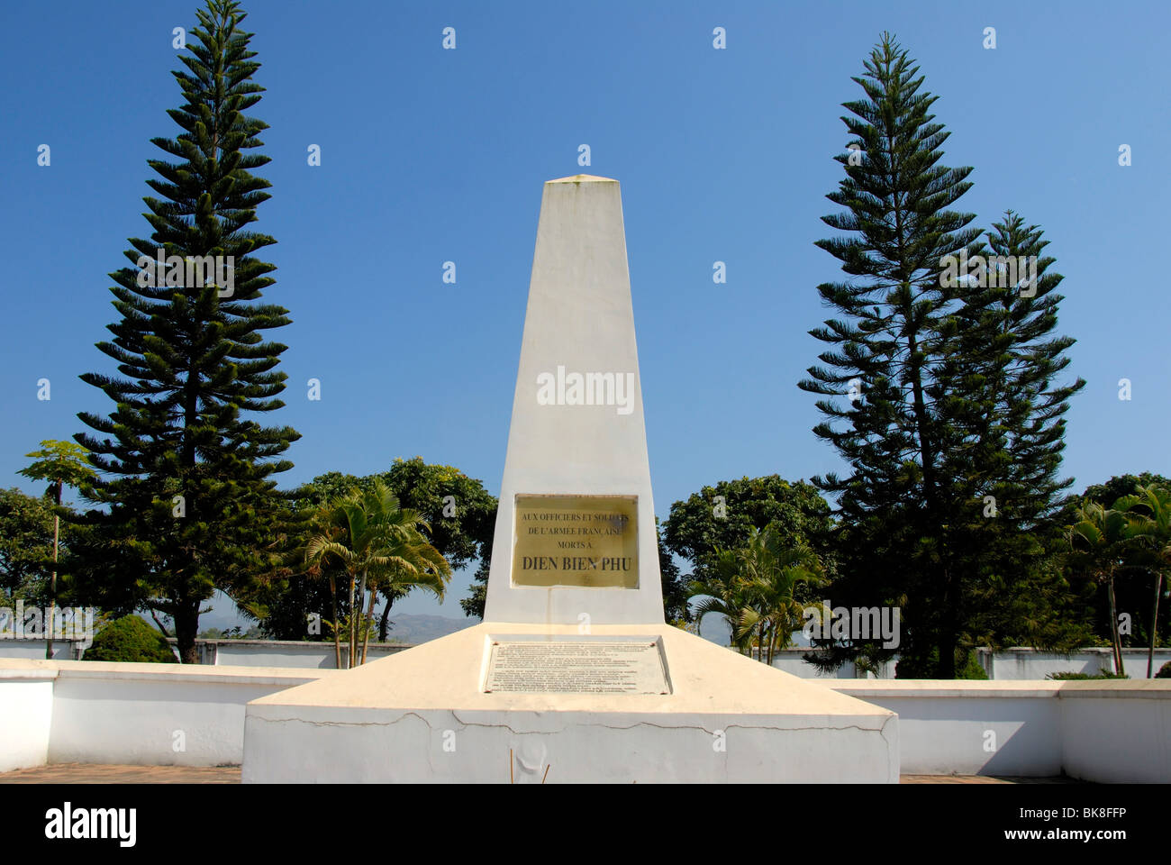 La prima guerra in Indocina 1954, guerra francese monumento, Dien Bien Phu, Vietnam, Asia sud-orientale, Asia Foto Stock