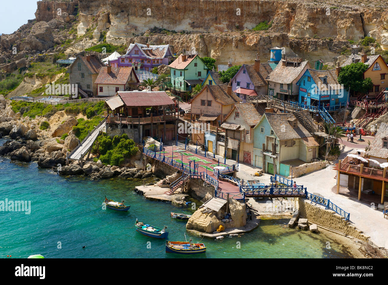 Popeye village a Malta, Europa Foto Stock