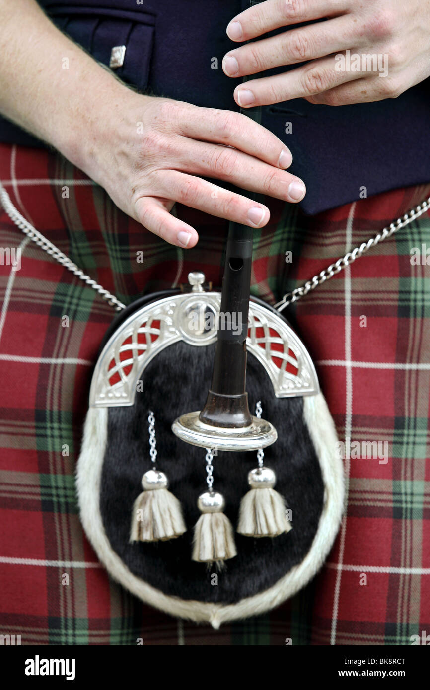 Baghèt & Sporran cuocere, Edimburgo, Scozia Foto Stock