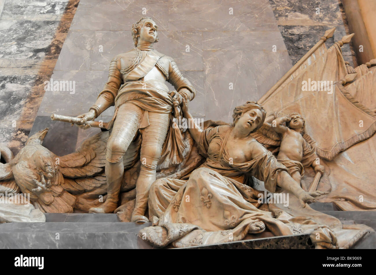 Tomba, Mausoleo di Marshal Maurice de Saxe, Saint-Thomas Chiesa, Strasburgo, Alsazia, Francia, Europa Foto Stock