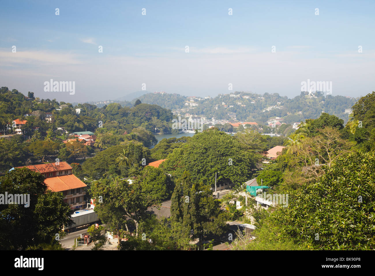 Vista di Kandy, Kandy, Sri Lanka Foto Stock