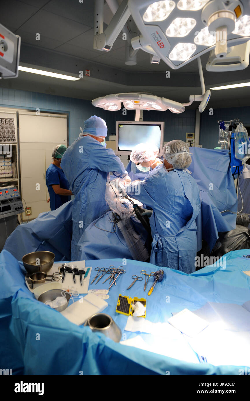 Lione (69); La Croix Rousse Ospedale : sala operatoria Foto Stock