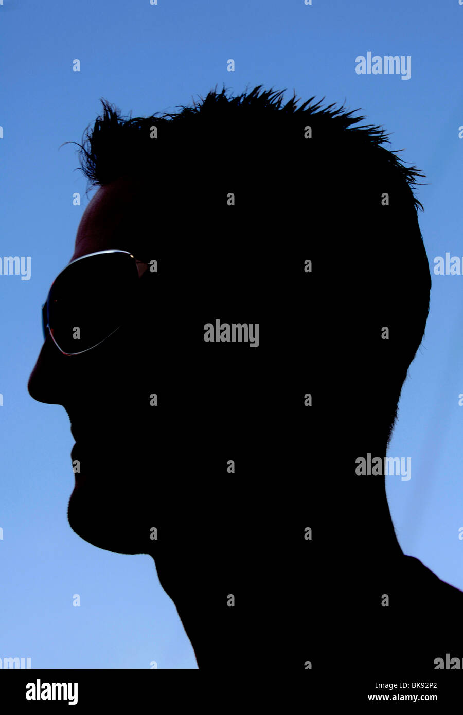 Silhouette di Michael Schumacher Foto Stock