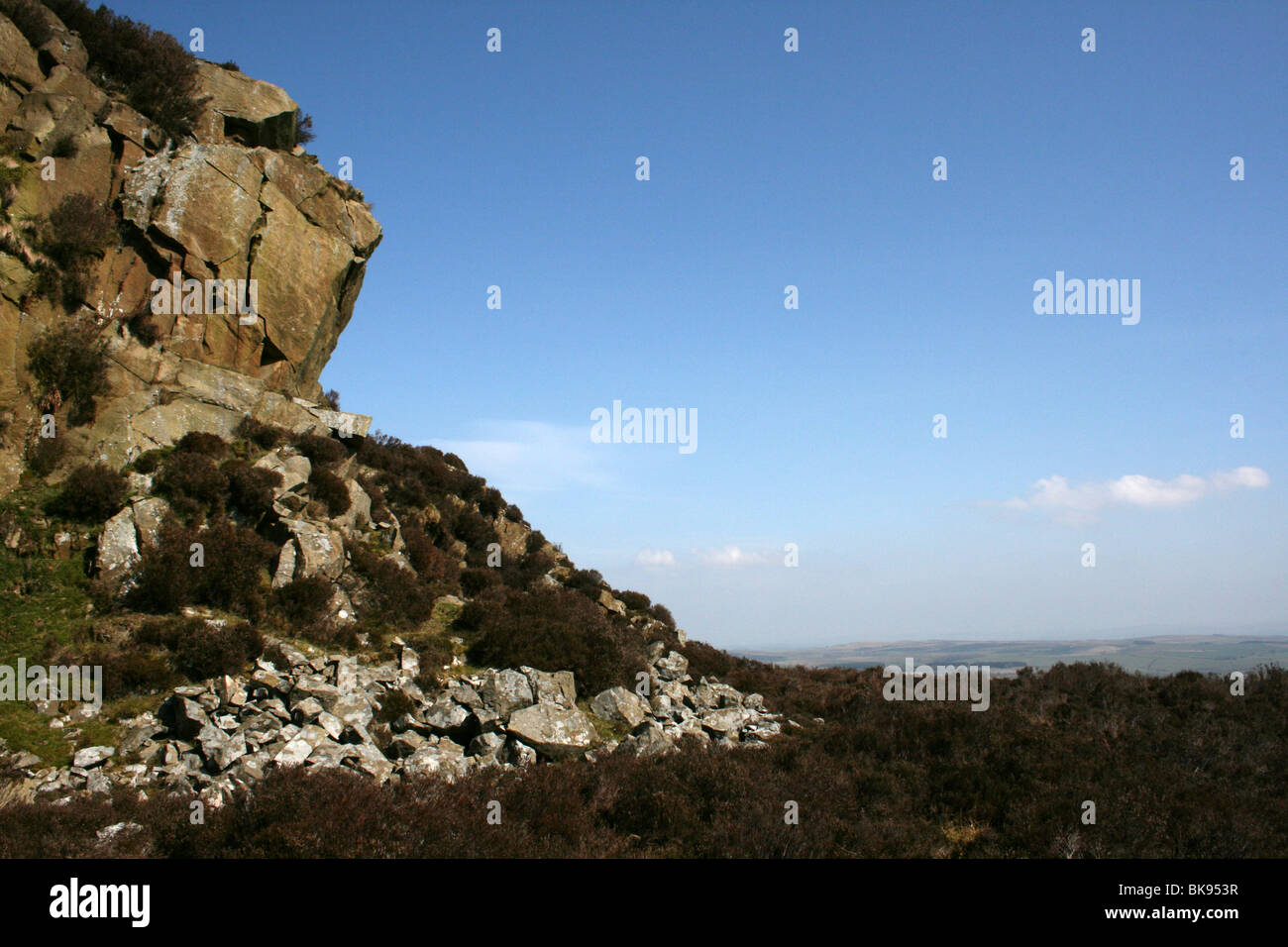 Vecchia cava in disuso a Croasdale cadde, foresta di Bowland, Lancashire, Regno Unito Foto Stock