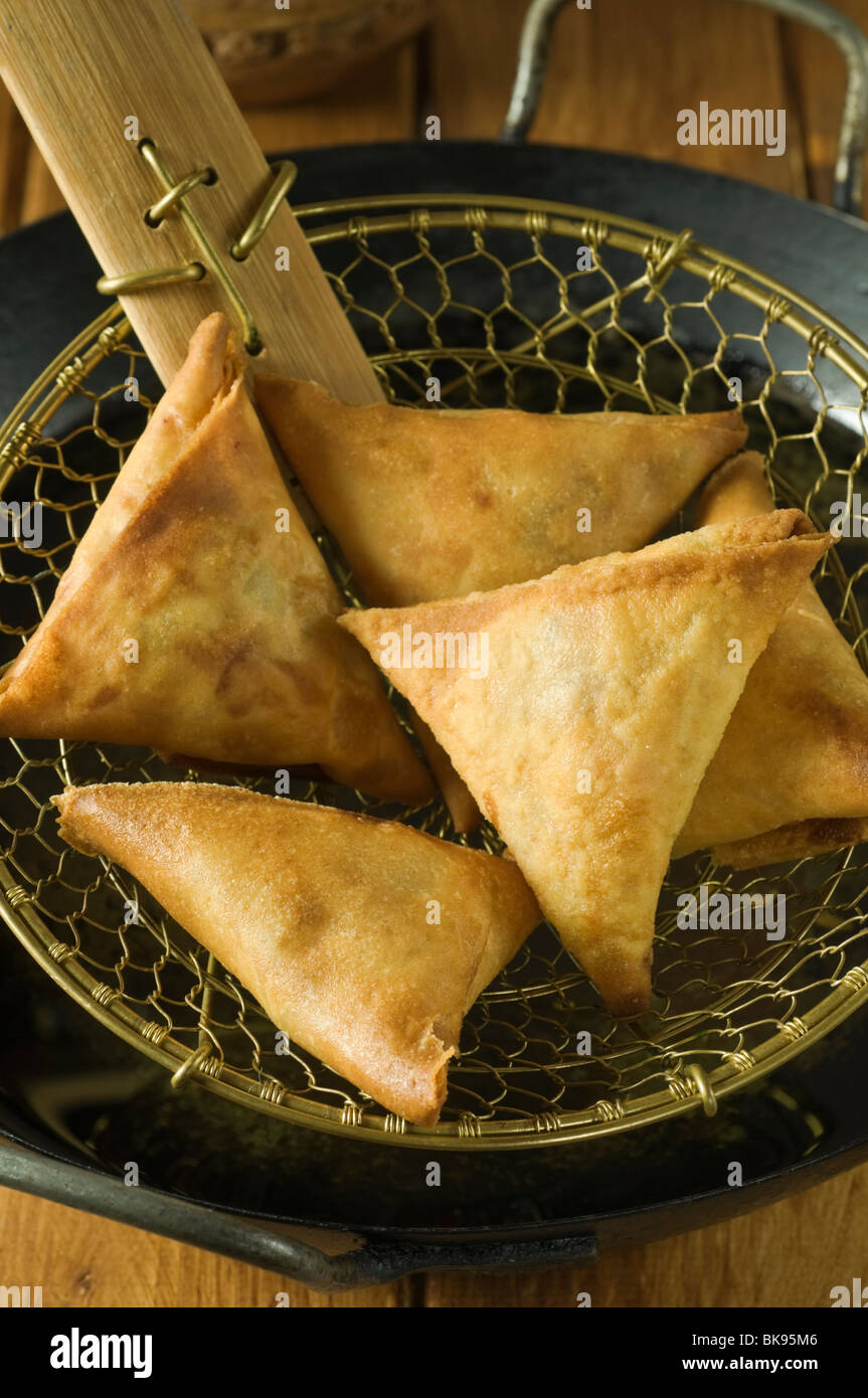 Samosa indiane Foto Stock