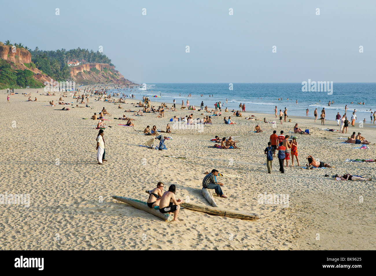 Varkala Beach, Kerala, India. Foto Stock