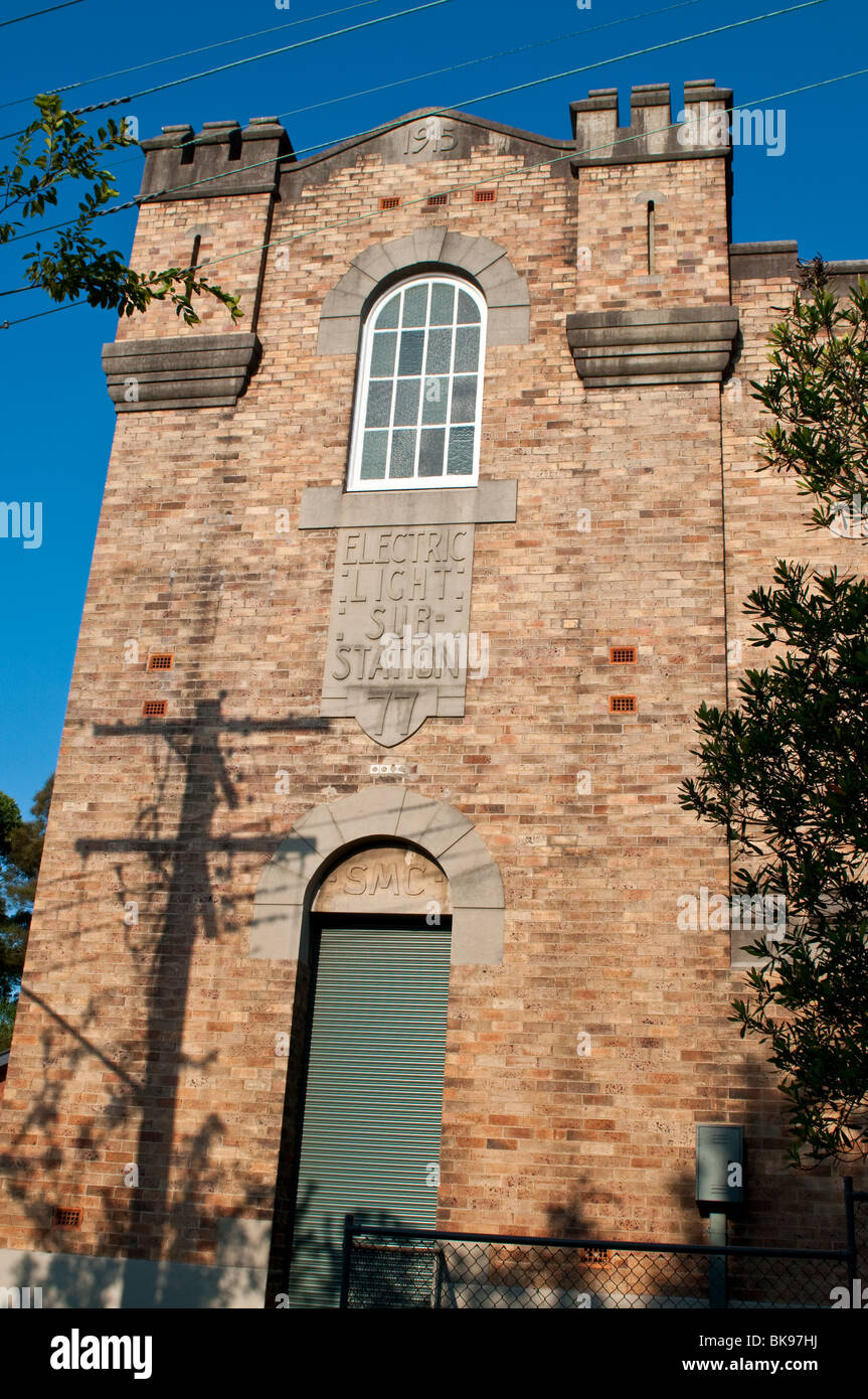 Luce elettrica stazione secondaria, Cammeray, Sydney, Australia Foto Stock