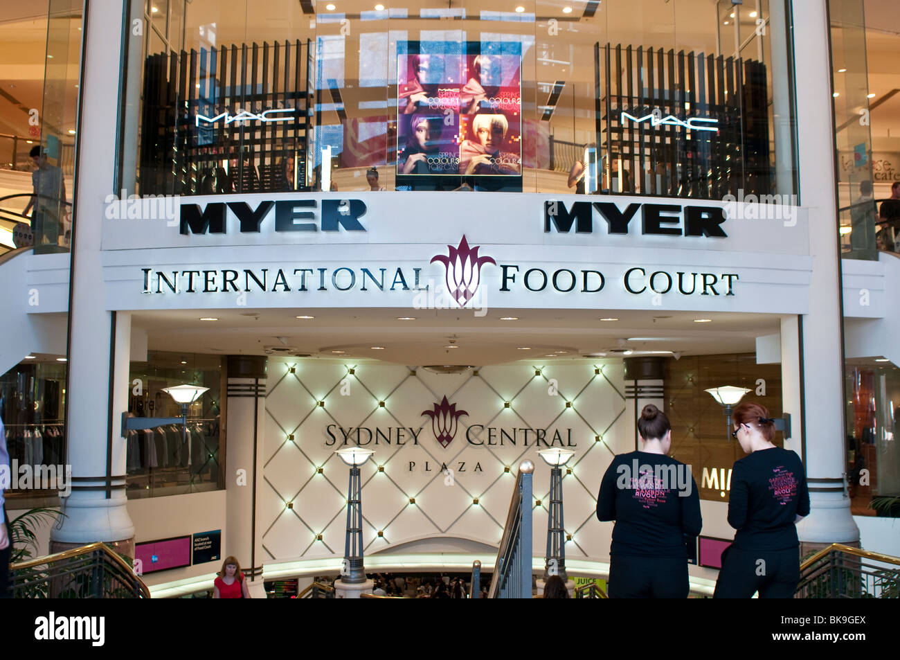 Myer Store di Sydney Central Plaza, CBD di Sydney, Australia Foto Stock