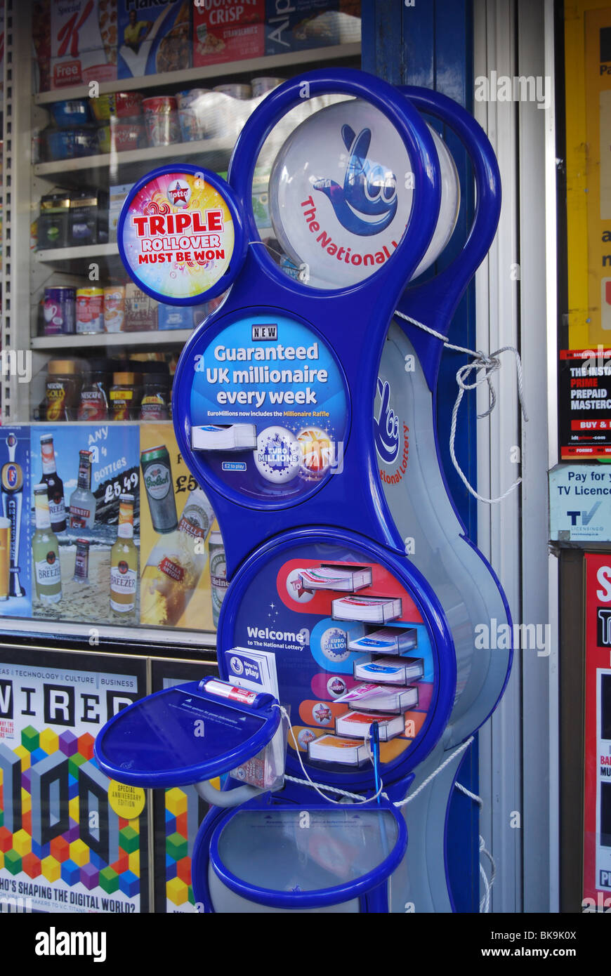 Lotteria nazionale Lotto Camelot Rollover vincere biglietti Foto Stock