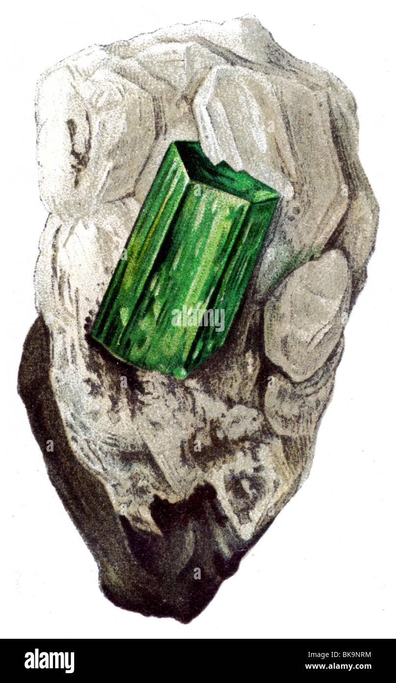 Smeraldo pietra preziosa Foto Stock